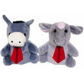 7" Reversible Donkey / Elephant with ties and one color imprints